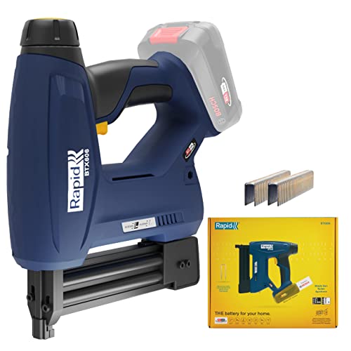 Rapid Akku-Tacker BTX606 18 V, leistungsstarker Tacker für Klammern und Nägel mit einstellbarer Schlagkraft, inkl. 120 Klammern