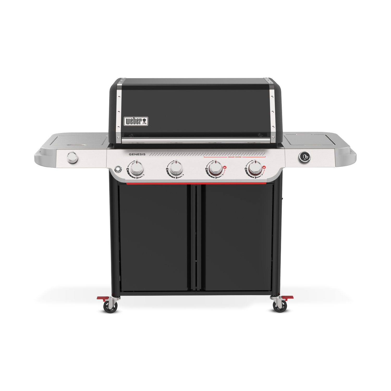 Weber GENESIS E-435W Gasgrill schwarz, mit 4 Brennern, Sear Zone und Seitenbrenner
