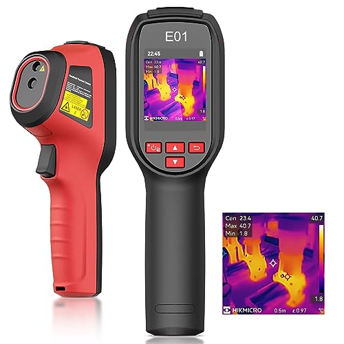 HIKMICRO E01 Wärmebildkamera SuperIR, 240 x 240 IR-Auflösung, Handheld Thermokamera mit Laserpointer, -20°C bis 400°C, 20Hz Bildwiederholrate, 4 GB Speicher