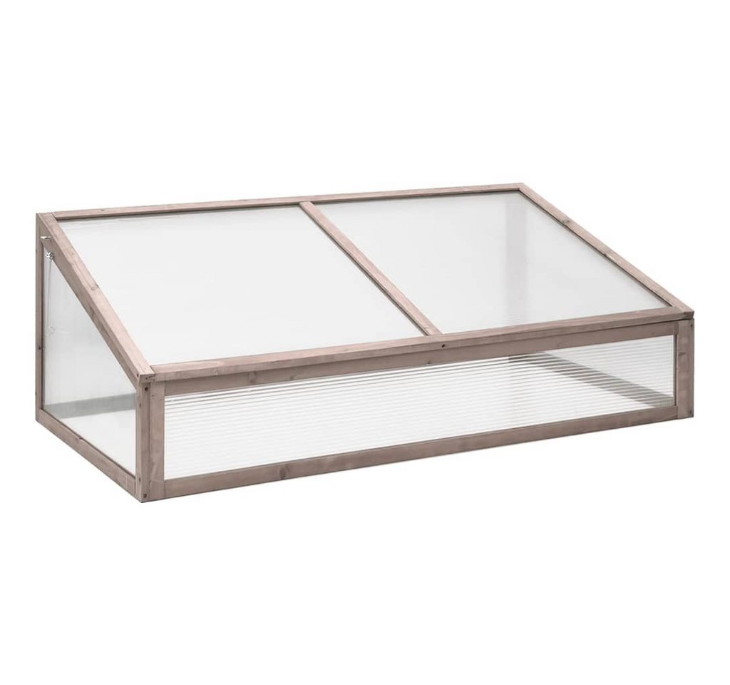 vidaXL Gewächshaus Gewächshaus Grau 110x58,5x39 cm Tannenholz, Pflanzenschutz, massives Tannenholz, viel Platz