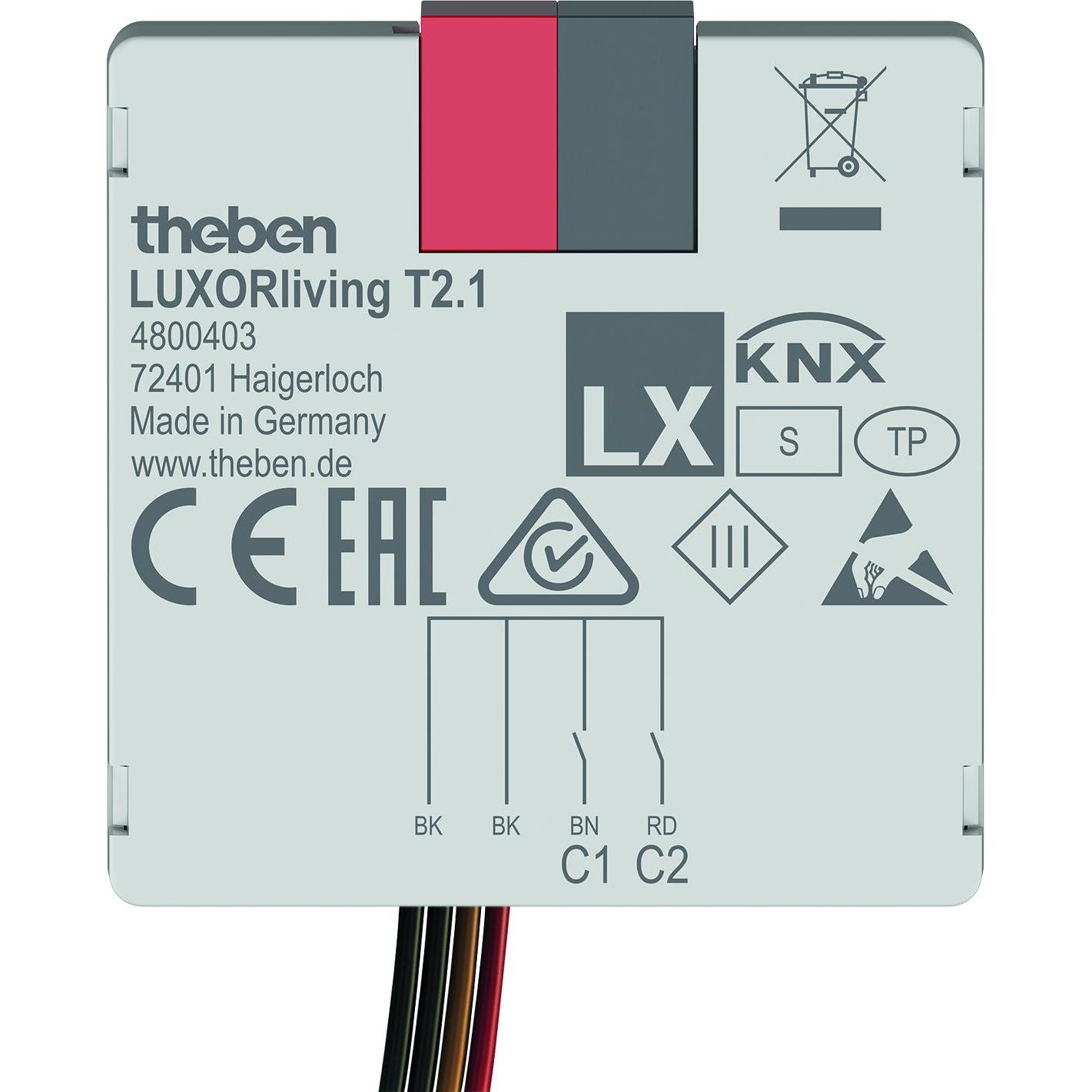 Theben Bewegungsmelder Tasterschnittstelle, vielseitig einsetzbarer Bewegungsdetektor mit optimierter Technologie