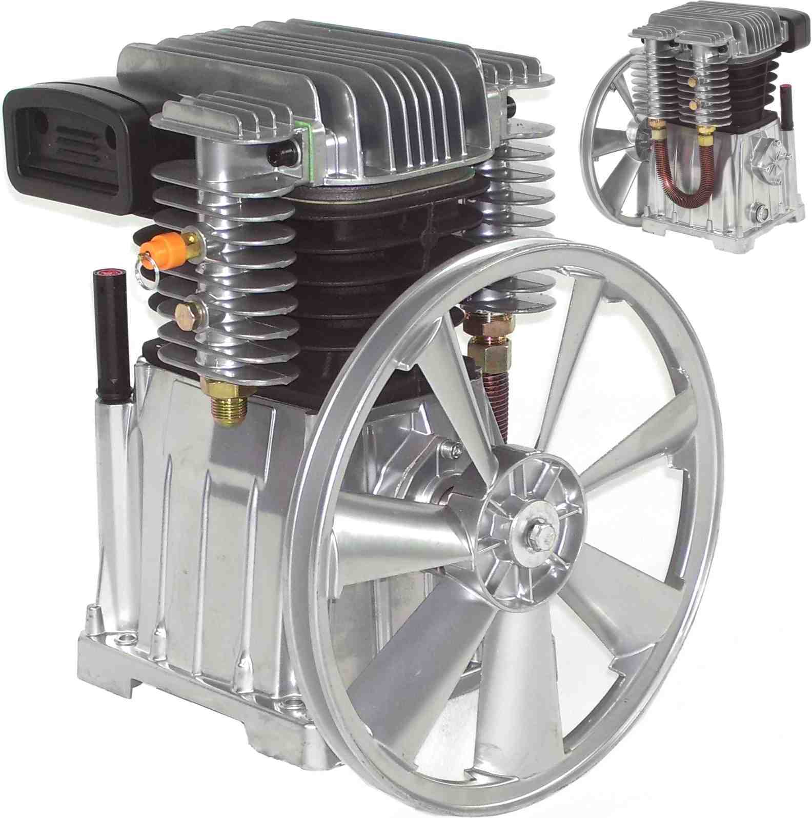 Apex Kompressor Aggregat 500L 12bar 500l Kolbenkompressor Druckluftkompressor 54324, 2-stufiges 2-Zylinderaggregat 5.5PS 12bar, Graugusslaufzylinder, Nachkühler, Aluminiumventilplatte