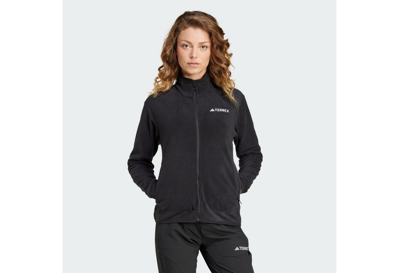 adidas TERREX Fleecejacke TERREX MULTI FLEECEJACKE, Wanderjacke aus recycelten Materialien, schwarz