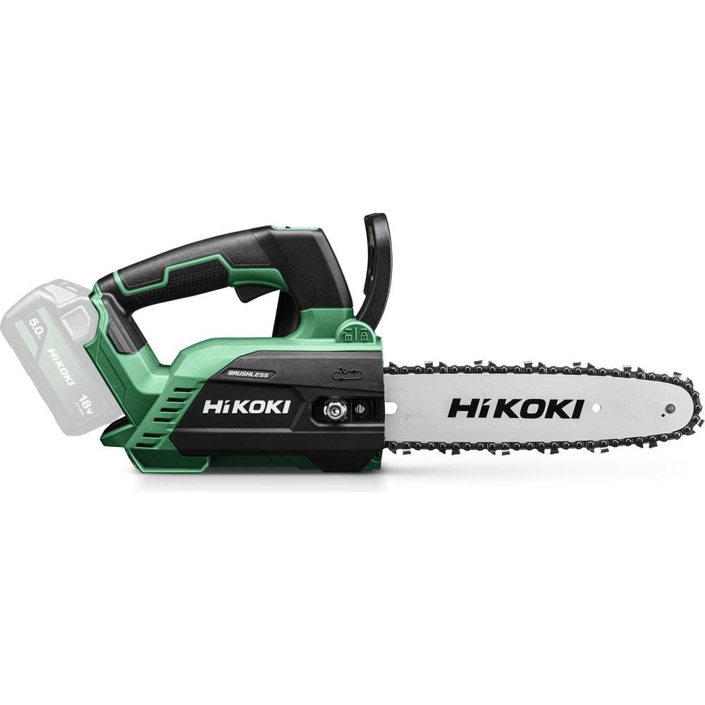 Hikoki CS1825DC, Akku Kettensäge mit 8 Zoll Schwertlänge, 2,3 kg leicht, 12,1 m/s Kettengeschwindigkeit