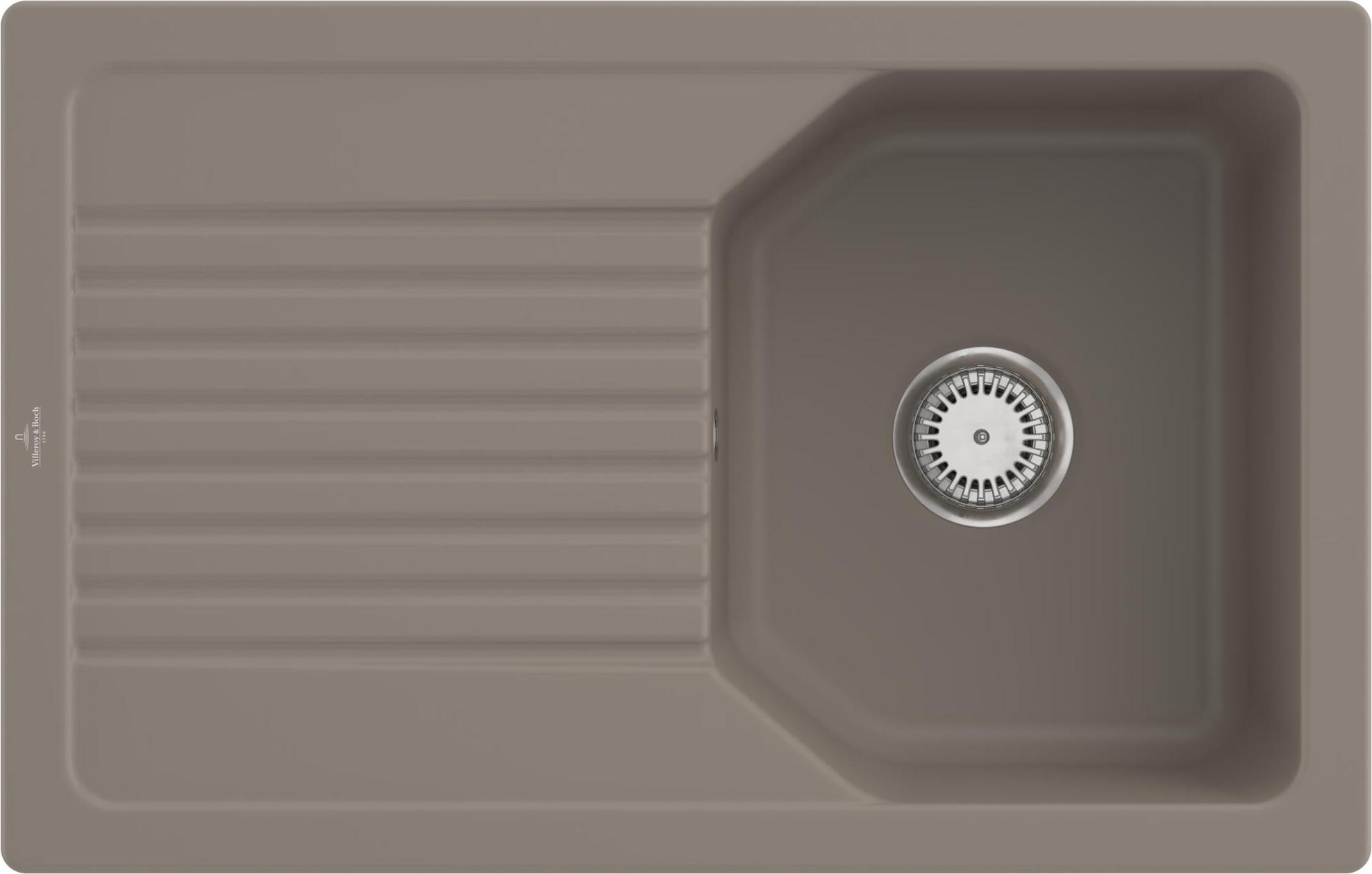 Villeroy & Boch Linara 45 Keramikspüle, Einbau für Unterschrankbreite ab 45 cm, TitanCeram, reversibel, inkl. Dampfgarschale GN 1/3