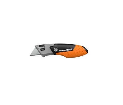 Fiskars Pro Compact Klappmesser, ergonomisches Universalmesser mit CarbonMax™ Klinge, kompakt und robust