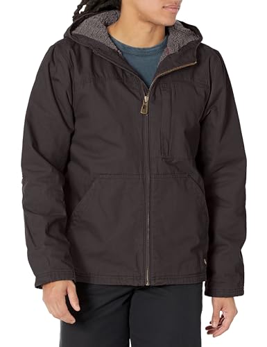 Dickies Sherpa Lined Hooded Duck Jacket, Arbeitsjacke aus 100% Baumwolle mit windabweisendem Robuster Duck-Stoff, schwarz