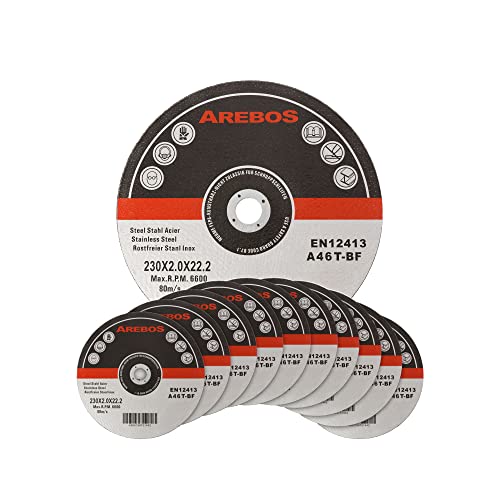 Trennscheiben (230 mm, 50 Stück, EN 12413) Flexscheiben Inox Edelstahl Extradünn Metall