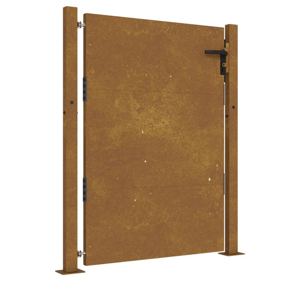 vidaXL Gartentor, Cortenstahl, rostig, abschließbar, 105 x 130 cm