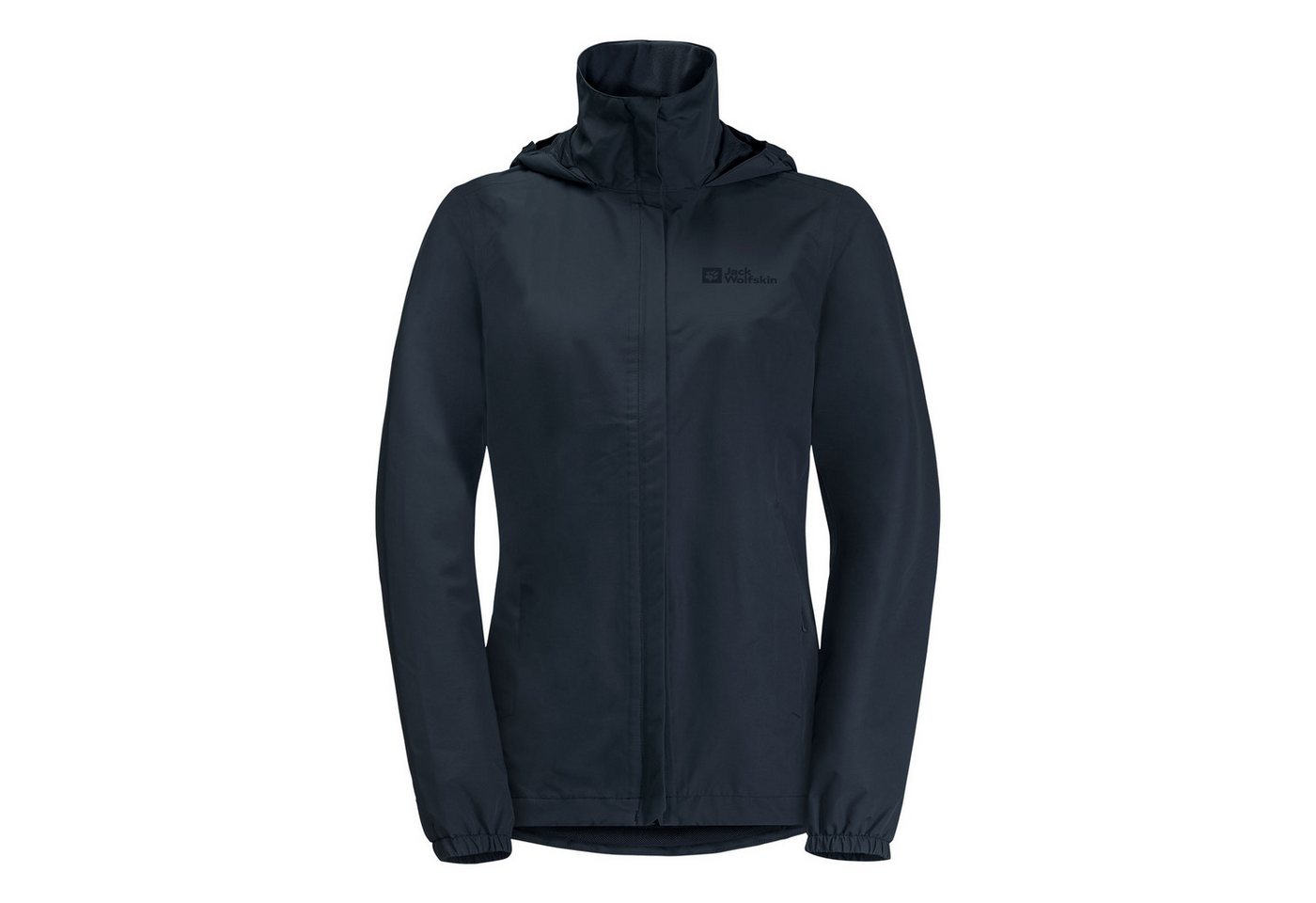Jack Wolfskin Regenjacke Stormy Point 2L mit TEXAPORE CORE-Technologie, Damen, wasserdicht, winddicht, atmungsaktiv, blau