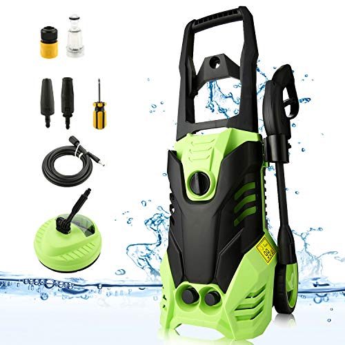 Hochdruckreiniger COOCHEER Elektrischer Hochdruckreiniger 150bar mit 3-in-1-Düse, 6m Schlauch, 5m Kabel, Wasserfilter, Hochdruckpistole, max. Fördermenge 450l/h