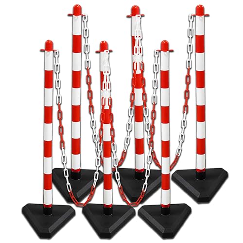 Moravia Kettenständer-Set Guarda rot-weiß (Kettenständer, Kunststoffkette, Verbindungsglieder, Einhängehaken) 17516146