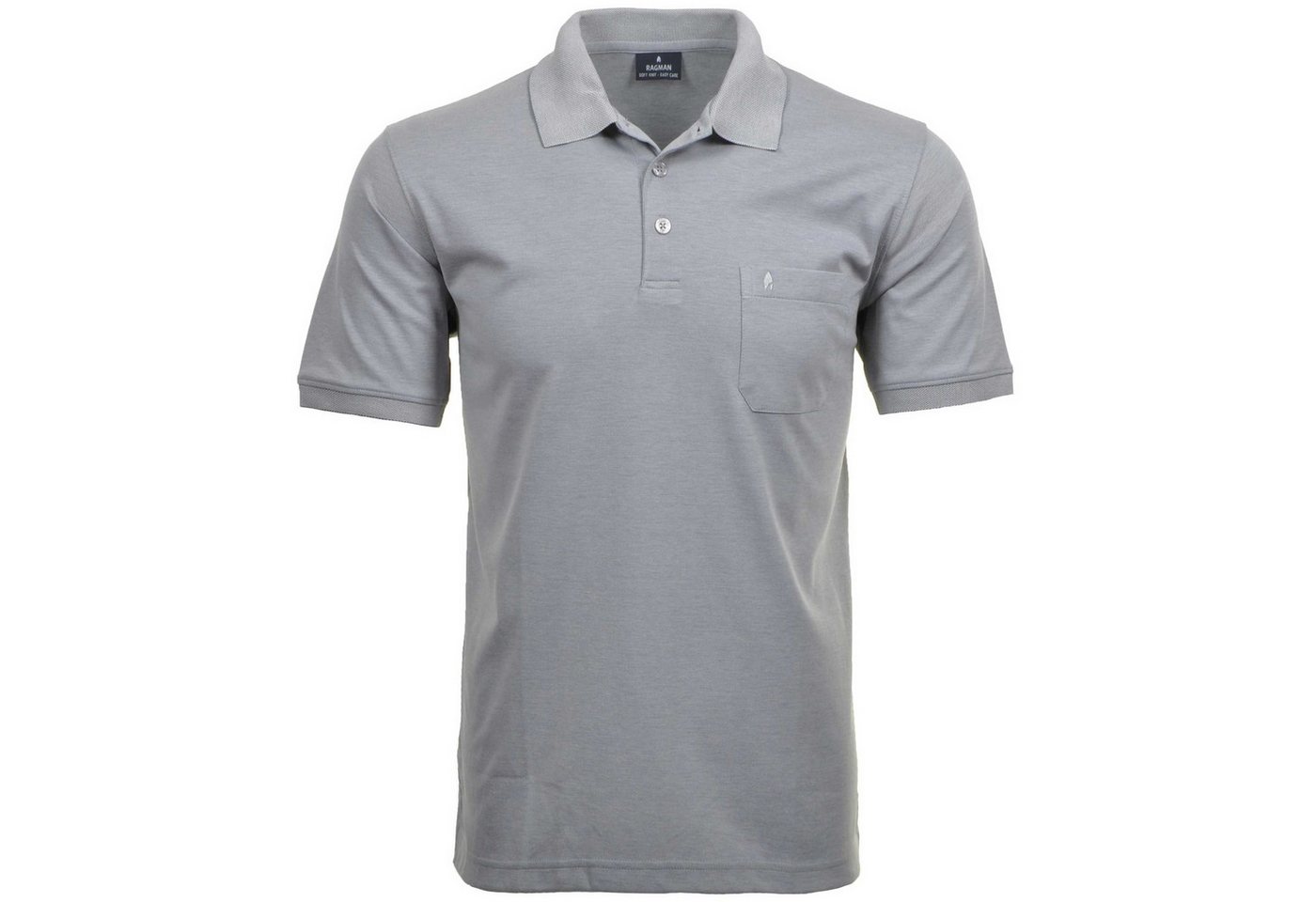 RAGMAN Poloshirt Herren Poloshirt - Softknit-Polo mit Brusttasche, Navy