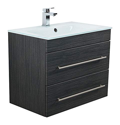 Emotion Badmöbel Casa Infinity 750 - Waschtisch Anthrazit Gemasert