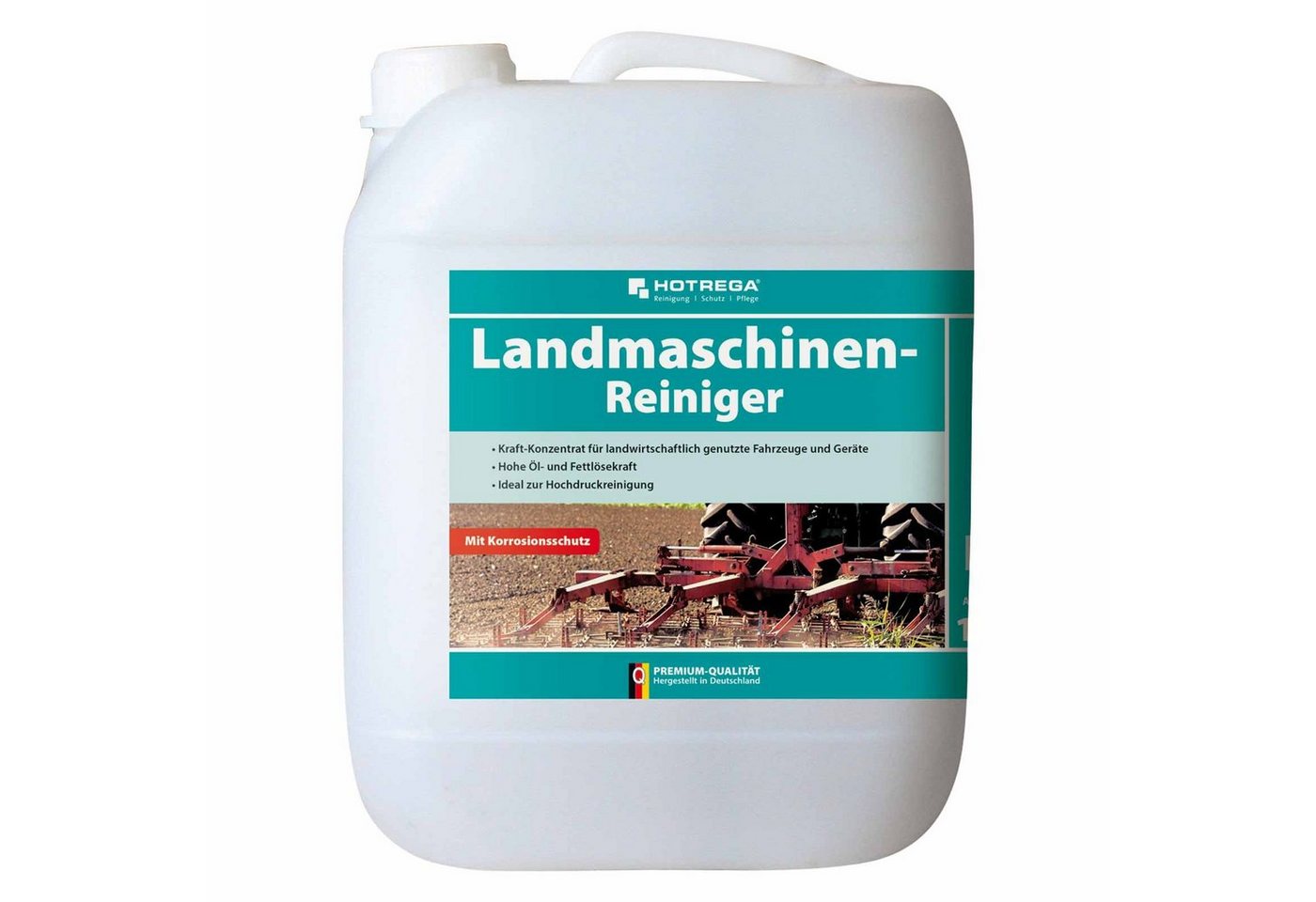 HOTREGA® Landmaschinenreiniger Geräte und Fahrzeug Reiniger 10L Konzentrat Universalreiniger, Material- und hautschonendes Kraft-Konzentrat, 10L, farblos