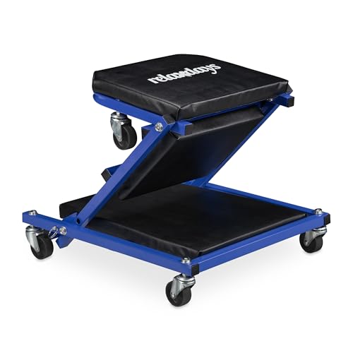 Relaxdays Werkstatt-Rollbrett, klappbar, Transportwagen bis 150 kg, ideal für Hobbybastler und Auto-Mechaniker