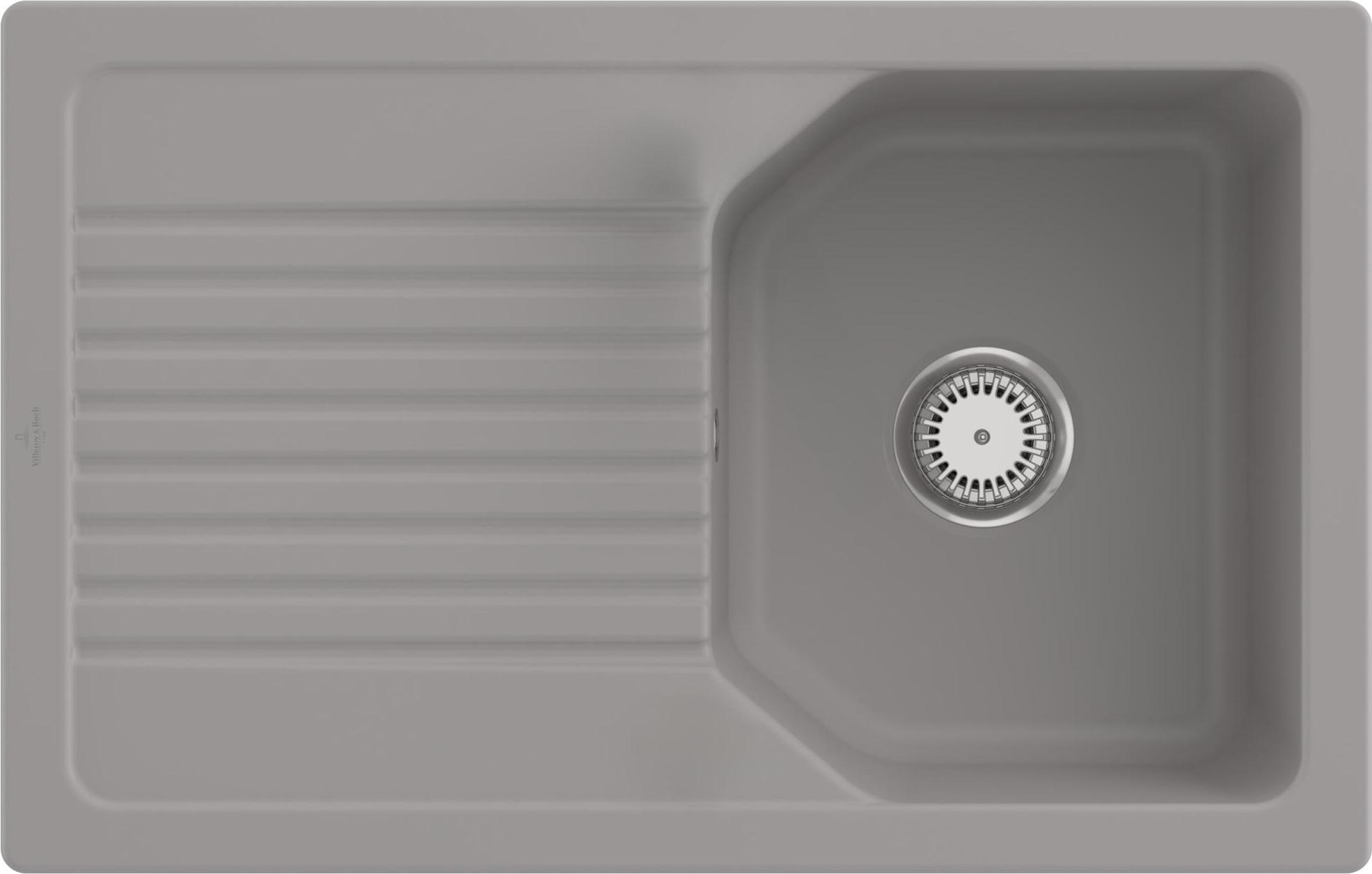 Villeroy & Boch Subway 60 Keramikspüle, Einbauspüle für Unterschrankbreite ab 60 cm, Alpin Weiß, reversibel, flächenbündiger Einbau