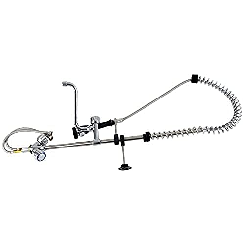 Saro Einloch-Vorspülbrause mit Armatur Modell TANJA, Einhebel Federbrause Hochdruck geeignet, Wasseranschluss 1/2"