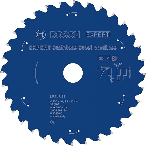 Bosch EXPERT Stainless Steel, Kreissägeblatt für Metallsägen, 150 mm, robust für Edelstahl, Professional Zubehör