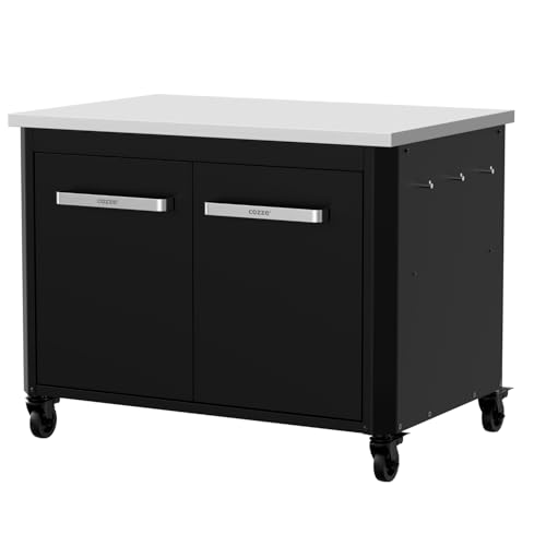 Cozze Outdoor Küche, Edelstahlplatte mit ausreichend Stauraum für effizientes Kochen im Freien