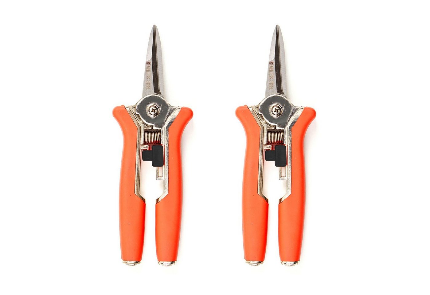 HAC24 Gartenschere Pflanzenschere Blumen Pflanzen Schere Trimmerschere Rosenschere, (2-tlg), Feinschnitt Edelstahl 16 cm