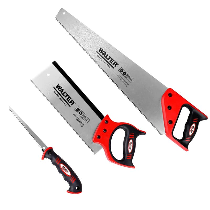 Walter Sägen 3 tlg. Set Garten Holzsäge Baumsäge Handsäge Rückensäge Stichsäge