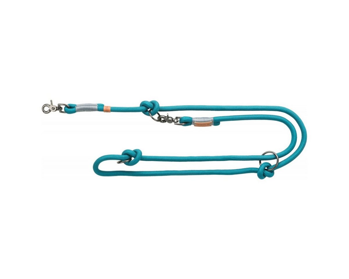 TRIXIE Hundeleine BE NORDIC Verlängerungsleine petrol/hellgrau, robustes Tau-Material, verstellbar, umweltfreundlich