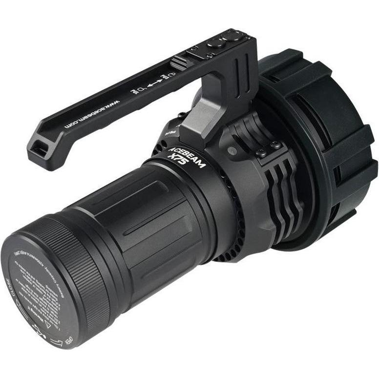 AceBeam X75 XHP70.2 HD, Taschenlampe mit 80.000 Lumen, 1.150 m Reichweite, wasserdicht IP68, wiederaufladbar via USB-C