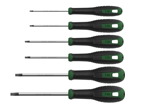 Hultafors Torx®-Schraubendreher-Set, 6-teilig mit ergonomischem, gummiertem Griff und langlebiger Stahlklinge