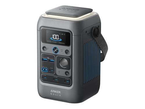 Anker Solix C300 DC, Power Station mit 288 Wh, 300W Leistung, 7 Anschlüssen, 100W Solareingang, 3 kg