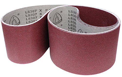 Klingspor Schleifband LS307X, 150 x 2000 mm, Körnung P180, 5 Stück, für Holz & Metall, reißfeste halbflexible Gewebeunterlage, Industriequalität
