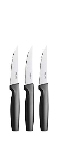 Fiskars Steakmesser-Set, 3-teilig, Functional Form, Edelstahl/Kunststoff, Schwarz, 1057564