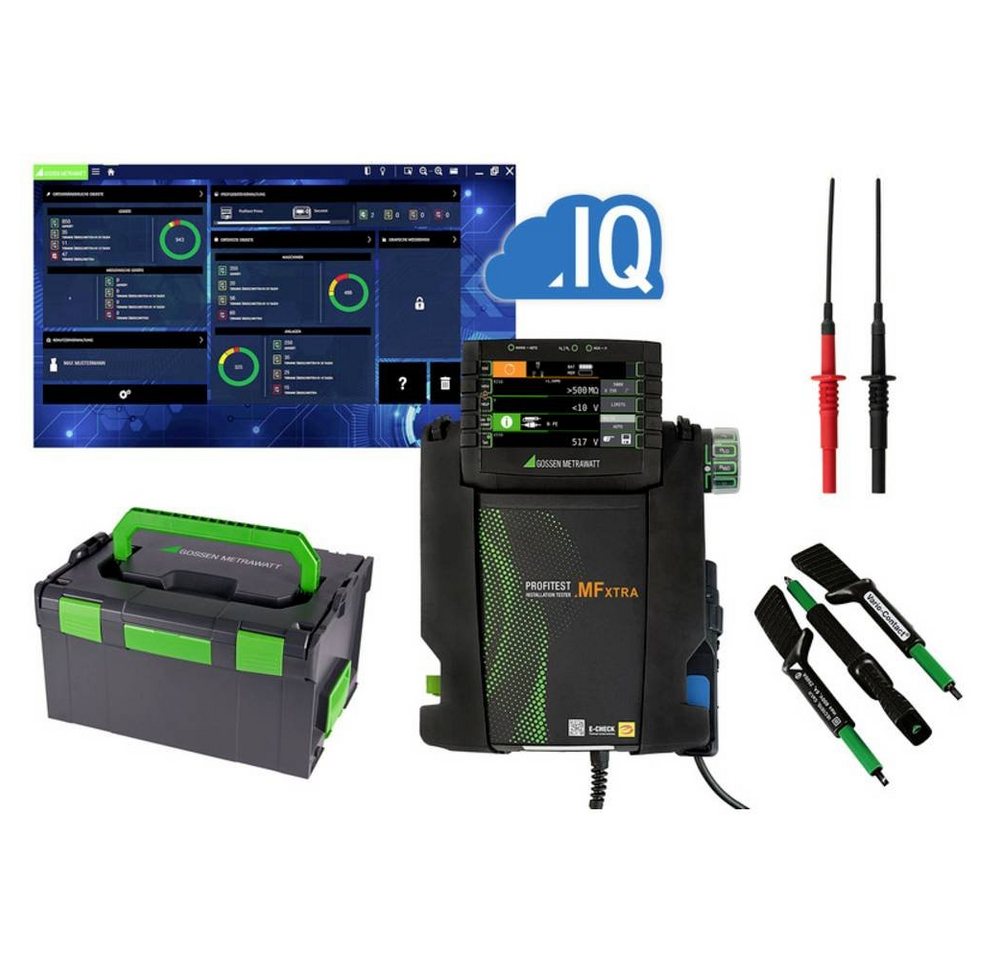 Gossen PROFiTEST MF XTRA, Multimeter Mess-und Prüfgeräte-Set zur professionellen Prüfung, inkl. Koffer, inkl. Software