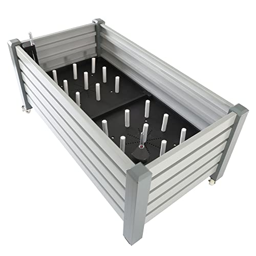 NATIV Exklusives Hochbeet mit integriertem und patentiertem Bewässerungssystem | Kräuterbeet mit Pflanzkasten 114 x 60 cm | Gemüsebeet aus Aluminium | Blumenkasten rollbar | Pflanzbeet Undine