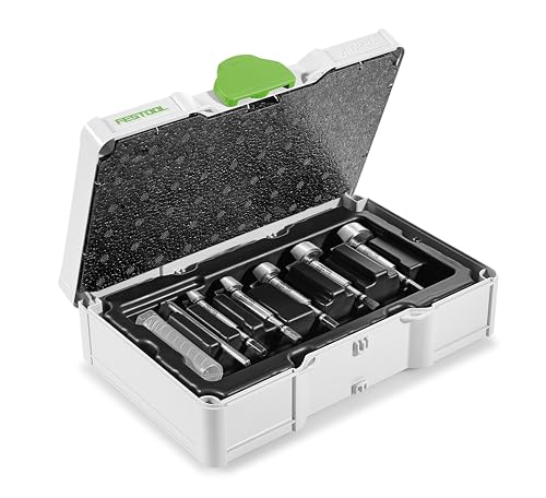 Festool Forstnerbohrer-Set SYS3 S 76-FB CE-SORT/5, 5-teilig mit Systainer und austauschbaren Zentrierbohrer, für präzise Sacklöcher und Winkelbohrungen