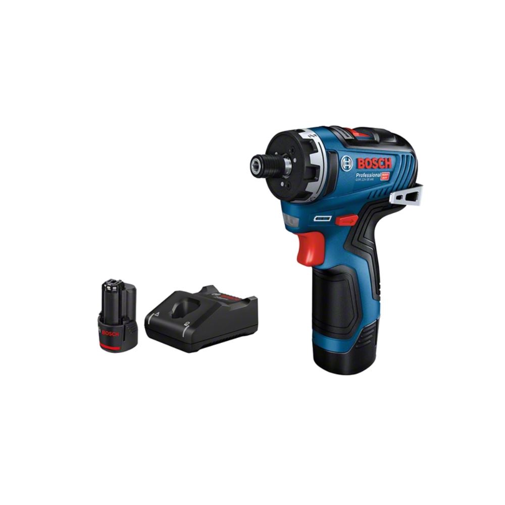 Bosch Professional Akku-Schrauber GSR 12V-35 HX: 2 x Akku GBA 12V 3.0Ah, Schnellladegerät