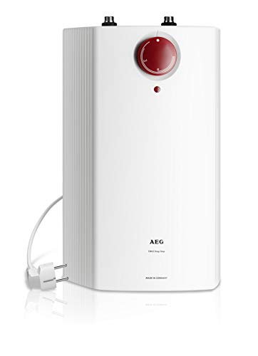 AEG HUZ 5 DropStop, druckloser Kleinspeicher Untertischboiler 5 Liter, stufenlose Temperatureinstellung 35-85 °C, 2 kW, Energiesparklasse A, mit ThermoStop und DropStop-Technologie