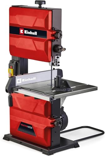 Einhell Bandsäge TC-SB 245 L (400W, maximale Sägebandgeschwindigkeit 726m/min, 245 mm Durchlassbreite, maximale Schnitthöhe 101 mm, neigbarer Sägetisch, Parallel- und Winkelanschlag, Absauganschluss)