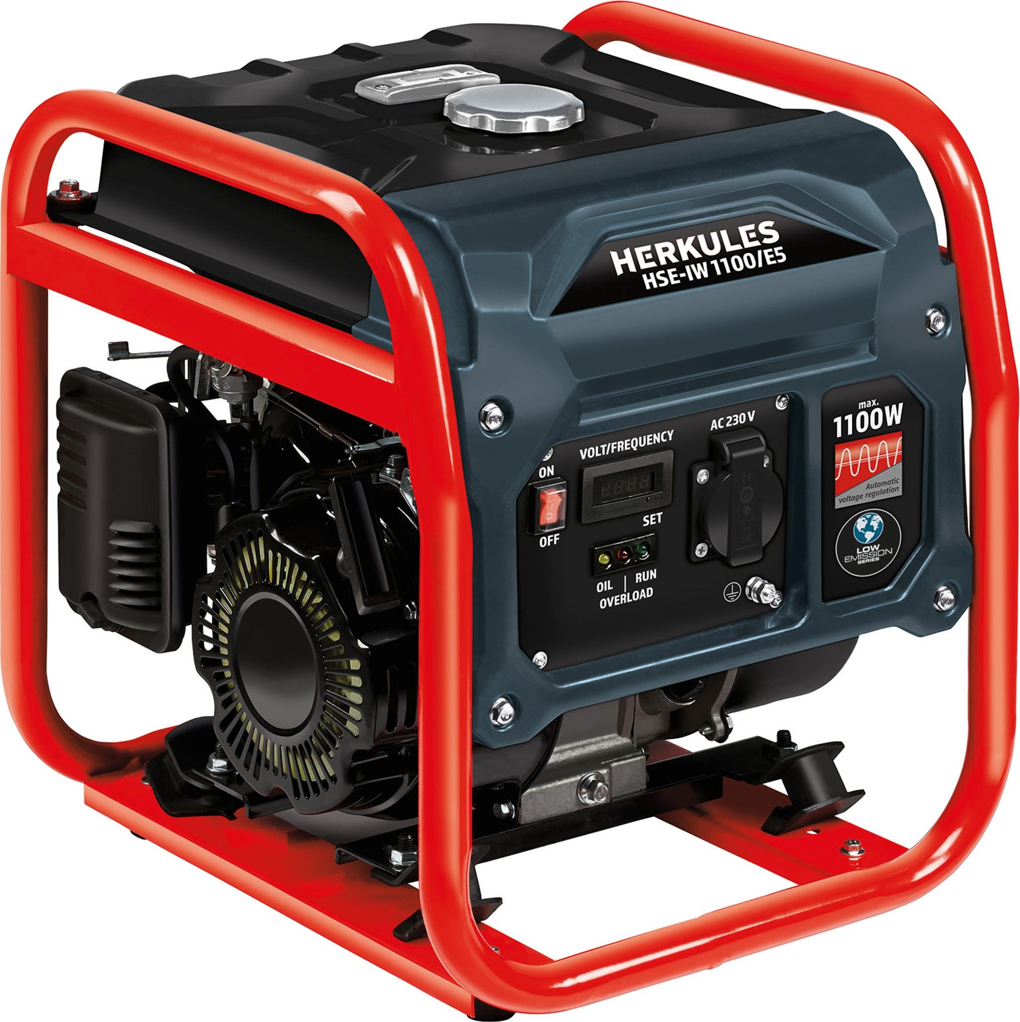 Einhell Herkules HSE-IW 1100, Inverter Benzin Stromerzeuger 1100W, emissionsarmer 4-Takt-Motor, 230V, Tragbar mit Sicherheitsfunktionen