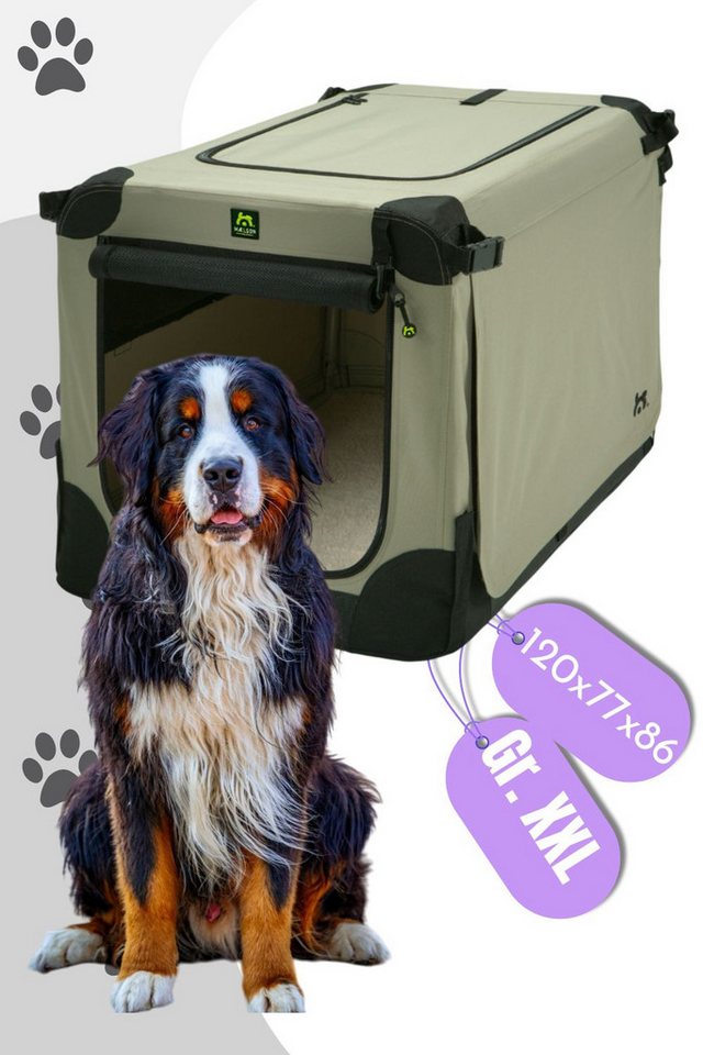 MAELSON Hunde-Transportbox Soft Kennel XXL, faltbare Hundebox mit wasserabweisendem Nylon 600D