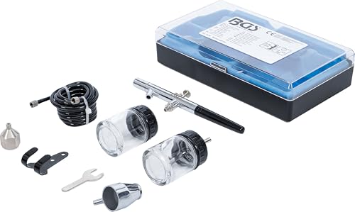 BGS 3276 | Airbrush-Pistole mit einstellbarem Sprühmuster, Düsendurchmesser 0,35 mm, für 6,3 mm (1/4") Druckluftschlauch, 1,0 - 3,5 bar