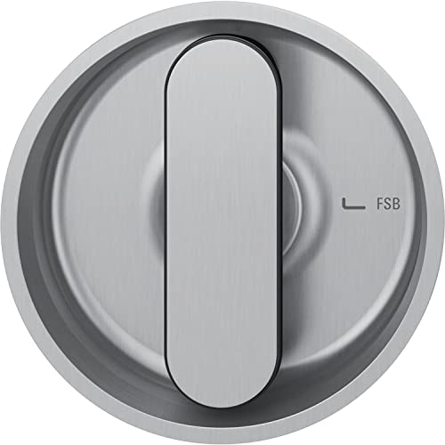 FSB 0 42 4264 00000 6443 Muschelgriff rund, Schiebetürmuschel aus Edelstahl matt, Silber, kippbar bis 17,5°