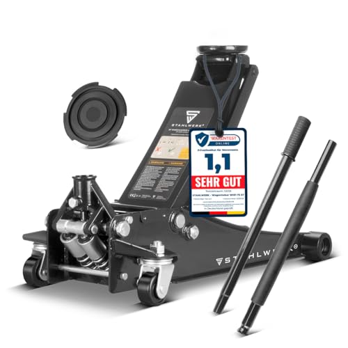 STAHLWERK Wagenheber 3 t 73-500mm, extraflacher hydraulischer Rangierwagenheber