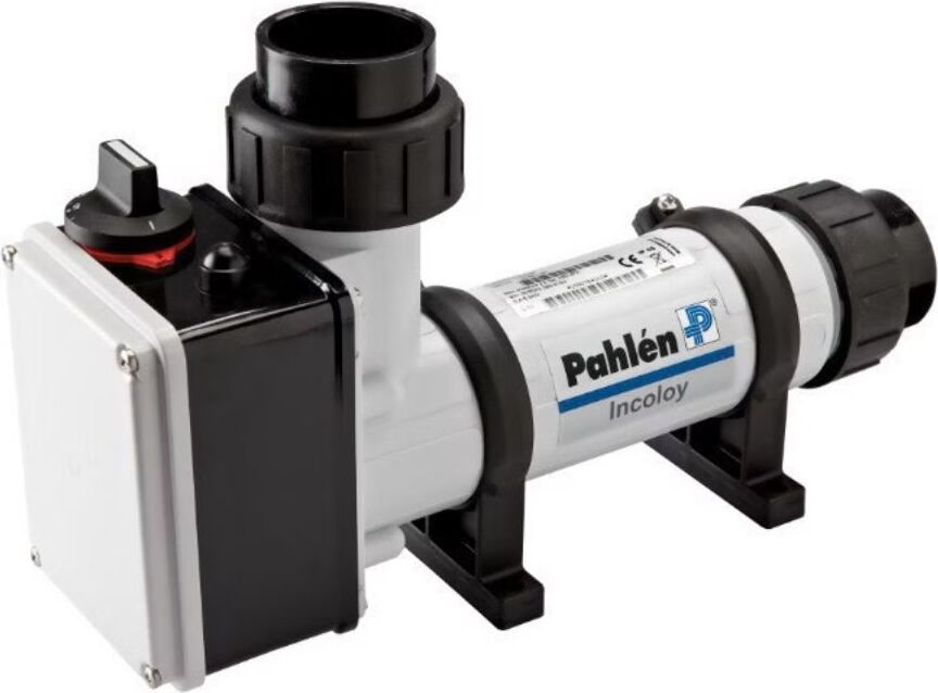 Pahlén Elektroheizer 141603, 12 kW Poolheizung mit Incoloy Heizstab und analogem Thermostat, Kunststoffgehäuse