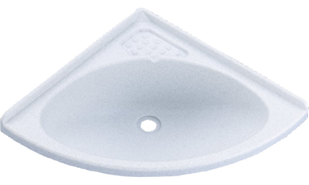 Comet Waschbecken Eckwaschbecken mini oval, 34,5 x 34,5 cm, Ausschnittmaß 35 x 25 cm, Weiß