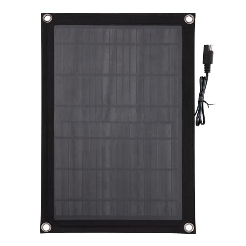 Technaxx 5018 Solarpanel, 10W KFZ-Erhaltungsladegerät mit 17.9 V, für PKWs und Wohnmobile, inklusive Saugnäpfen und Batterieklemmen
