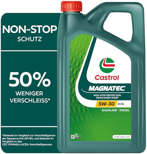 Castrol Magnatec 5W-30 A3/B4, Motoröl mit selbst reparierender Schicht, 5L