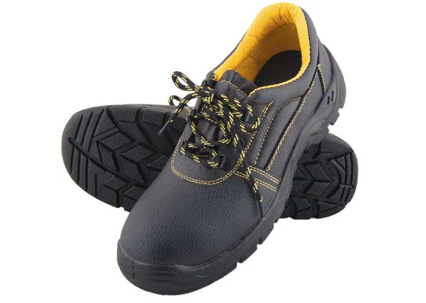 Reis BRYES S3 Sicherheitsschuhe mit Stahlkappe, Stoßdämpfung und Stahlsohle, Schwarz