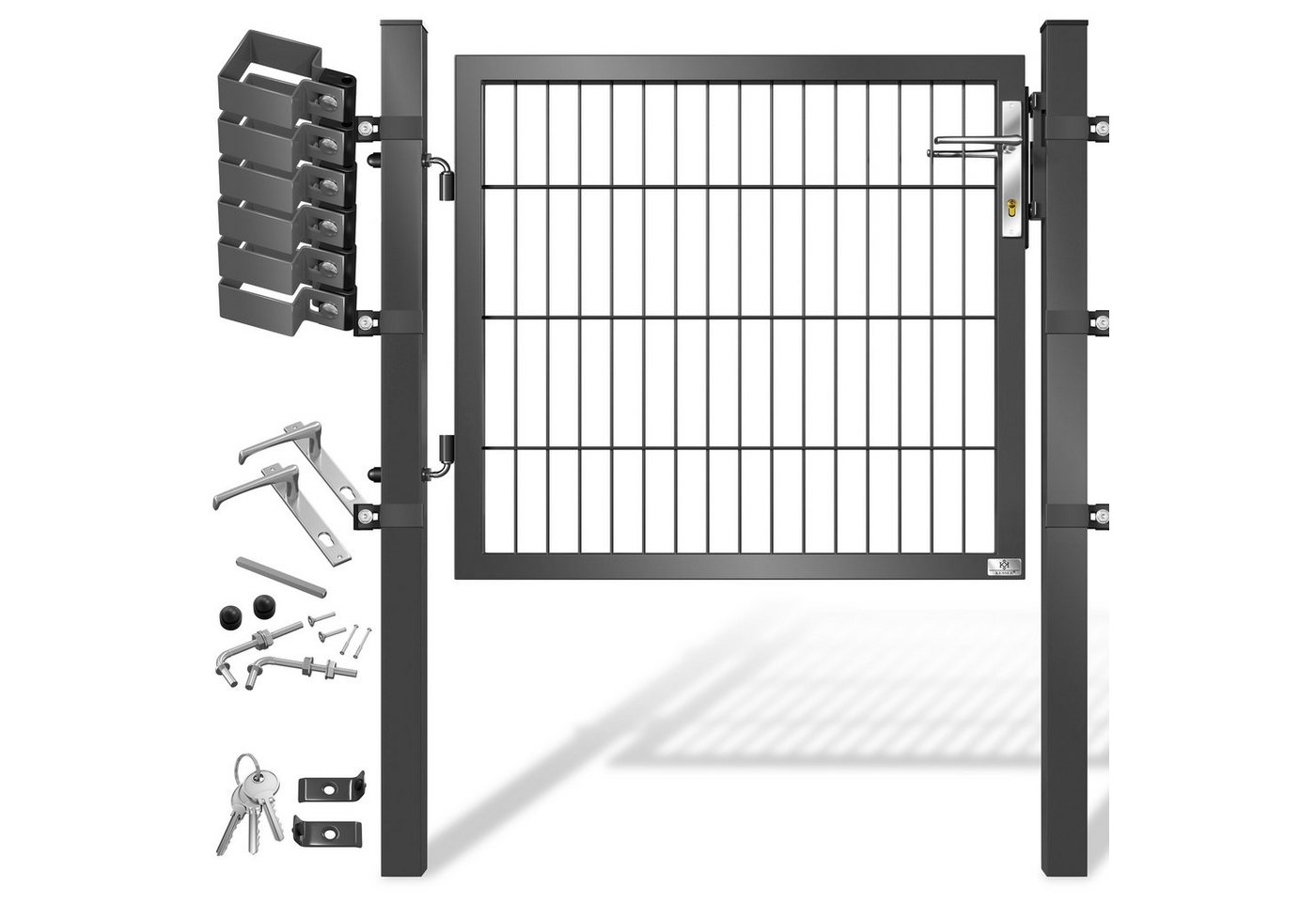 KESSER Gartentor Premium, Gartentür aus Metall verzinktem Stahl, rost- und UV-beständig
