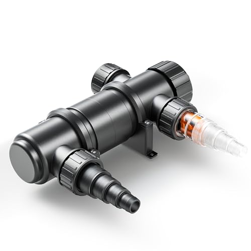 SunSun CUV-111 Teichklärer 1700 l/h / 11 W UVC, Wasserklärer mit UV-Lampe zur Algenbekämpfung, Teichfilter & Teichpumpe.